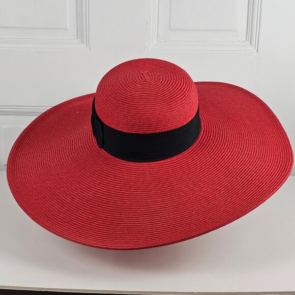 Red San Diego Hat Co. Hat wide brimmed sunhat EUC - Picture 3 of 9